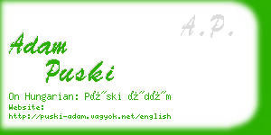 adam puski business card